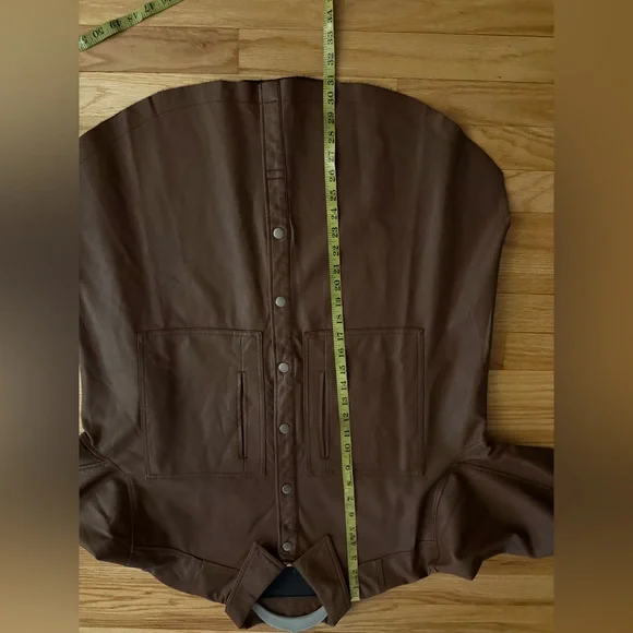 Free People Easy Rider Faux Leather Shacket NWOT M - Picture 10 of 11